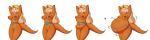  alpha_channel belly belly_expansion blonde_hair breaking_restraints chain dragon expansion female growth hair hi_res human humanoid hybrid ludmilla_(bartok) mammal modezombie_(artist) orange_body orange_scales scales segmented_tail solo transformation weight_gain 