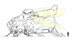  bug cosmos24368 fly highres insect mecha mechanization original science_fiction silhouette size_difference sketch solo_focus vehicle_focus 