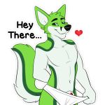  &lt;3 1:1 alpha_channel anthro black_body black_fur black_nose canid canine clothing digital_media_(artwork) fidget_the_fox fox fur genitals green_body green_eyes green_fur kwik_(artist) looking_at_viewer male mammal navel penis red_heart simple_background smile smiling_at_viewer solo sticker telegram telegram_stickers text underwear white_body white_fur white_outline 