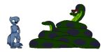  2016 2:1 accessory animated anthro bandito_(rickochet) blue_body bow_(feature) bow_accessory bow_ribbon cephalopod coiling coleoid digital_media_(artwork) duo featureless_crotch feral fur hair hair_accessory hair_bow hair_ribbon hybrid limbless male mammal marine mollusk nude nude_anthro octoconda octopodiform octopus open_mouth pixel_(artwork) pixel_animation procyonid raccoon reptile ribbons scalie serpentine shikan short_playtime simple_background size_difference snake suction_cup suction_cup_(anatomy) tacokurt tail tongue tongue_out 
