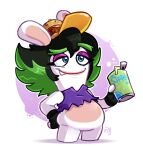 alternate_universe anthro bent_arm beverage beverage_can black_clothing black_hair black_handwear black_mittens blonde_hair blue_eyes bottomless bottomless_anthro bottomless_female can clothed clothed_anthro clothed_female clothing colored colored_line_art container crop_top crossover digital_drawing_(artwork) digital_media_(artwork) edge_(mario_plus_rabbids) english_description english_text eyebrows eyelashes fangs featureless_crotch featureless_legs female foam francoisl-artblog full-length_portrait fur green_eyebrows green_hair hair hand_on_hip hand_on_own_hip handwear happy hi_res holding_beverage holding_can holding_container holding_object lagomorph lidded_eyes light lighting lips mammal mario_bros mario_plus_rabbids_sparks_of_hope mittens multicolored_body multicolored_hair nintendo noseless portrait purple_clothing purple_crop_top purple_eyelids purple_line_art purple_shirt purple_topwear rabbid raving_rabbids rayman_(series) shaded shirt short_hair short_legs signature simple_background slightly_chubby slightly_chubby_anthro slightly_chubby_female solo spiky_hair standing tan_body tan_inner_ear tan_lips tan_skin teeth text thick_eyebrows topwear torn_crop_top two_tone_body two_tone_hair ubisoft white_background white_body white_fur