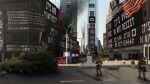 absurd_res american_flag anthro armor canid canine city city_background clothing corpse day digital_media_(artwork) english_text family_guy_death_pose group gun hi_res human invasion jayk_and mammal meme military_uniform new_york_city ranged_weapon rifle sculpture smoke statue tank_(vehicle) text uniform united_states_of_america vehicle weapon
