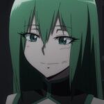  1girl anime_screenshot battle_damage green_eyes green_hair hair_down non-web_source official_art satohiko_sano shaman_king smile solo straight_hair tao_jun 