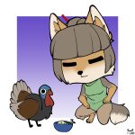 1:1 ant ant_queen_(vixen_logic) anthro arthropod avian barefoot bird bottomwear bowl breasts brown_body brown_bottomwear brown_clothing brown_fur brown_pants canid canine cheek_tuft chibi clothed clothing colored container crown dipstick_tail eating facial_tuft feet female feral ferra_(vixen_logic) flat_colors food fox foxboy83 fruit fully_clothed fur galliform green_clothing green_sweater green_topwear green_turtleneck grey_body grey_fur grey_hair group hair headgear hi_res hymenopteran inner_ear_fluff insect kneeling legume mammal markings pants pea_(food) phasianid plant simple_background sleeveless_turtleneck sweater tail tail_markings tibetan_sand_fox tied_hair tootaloo topwear trio true_fox tuft turkey turtleneck vixen_logic white_body white_fur