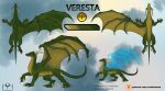 back_wings bird's-eye_view dragon ear_frill english_text errokioslem female feral frill_(anatomy) full-length_portrait green_body hi_res high-angle_view horn low-angle_view membrane_(anatomy) membranous_wings mythological_creature mythological_scalie mythology portrait raised_wings reference_to_character scaled_dragon scalie side_view sky skyscape solo spread_wings text url wings worm's-eye_view yellow_eyes