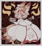 animal_humanoid asian_clothing big_breasts big_butt breasts busty_boy_(lore) butt canid canid_humanoid canine canine_humanoid chopsticks clothing ear_tuft east_asian_clothing female fluffy_ears food fox fox_ears fox_humanoid fox_spirit fox_tail hair hi_res huge_breasts huge_butt huge_thighs humanoid hyper hyper_breasts hyper_butt japanese_clothing japanese_text long_hair male mammal mammal_humanoid multi_tail multicolored_hair multicolored_tail noodles ramen rogywantscoffee smug solo solo_focus tail text thick_thighs tuft white_body