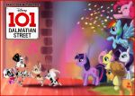 101_dalmatian_street 101_dalmatians applejack_(mlp) canid canine canis crossover da_vinci_(101_dalmatians) dalmatian disney domestic_dog dylan_(101_dalmatians) equid equine female fluttershy_(mlp) friendship_is_magic group hasbro horn horse male mammal my_little_pony mythological_creature mythological_equine mythology pegasus pinkie_pie_(mlp) pony rainbow_dash_(mlp) rarity_(mlp) self_insert themiles twilight_sparkle_(mlp) unicorn wings