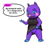  1:1 alpha_channel animal_crossing anthro clothed clothing domestic_pig dress english_text exhibitionism female mammal nintendo solo speech_bubble sue_e_(animal_crossing) suid suina sus_(pig) teot text video_games 