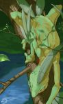  climbing_tree closed_mouth commentary_request from_above gen_3_pokemon grovyle leaf looking_to_the_side no_humans pokemon pokemon_(creature) scales solo tree_branch yuyu_ekaki_dayo 