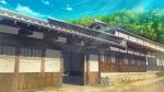  architecture building cloud commentary condensation_trail day east_asian_architecture highres kamo_nasus. no_humans original outdoors rural scenery shrine summer tree 