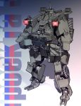  gun highres holding holding_gun holding_weapon ishiwata_makoto looking_to_the_side mecha military no_humans obsolete radio_antenna scope solo standing weapon wheel 