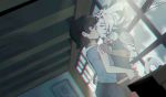  3d_background anaglyph animated anime anthro clothed clothing duo eyes_closed frame_by_frame human kissing kogenta male male/male mammal short_playtime stereogram zoruken 
