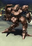  1other arm_cannon dual_arm_cannons dual_wielding front_mission gun gust_(front_mission) highres holding mecha no_humans reverse-jointed_legs robot tyokugekidato weapon 