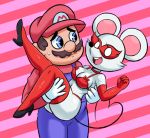  armwear bra breasts bridal_carry carrying clothing duo elbow_gloves footwear gloves handwear hi_res high_heels human legwear looking_at_another looking_at_viewer male mammal mario mario_bros maternal mouse ms._mowz murid murine nervous nintendo open_mouth paper_mario rodent shoes smile stockings underwear video_games 