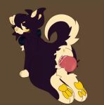 all_fours animated anthro anus bodily_fluids bolt_(cloudy_hyena) cloudy_hyena collar duo fur genital_fluids genitals knot knotted_penis low_res male male/male multicolored_body multicolored_fur pawpads penetration penis sex splynter trans_(lore) trans_man_(lore) vaginal vaginal_fluids vaginal_penetration vulva