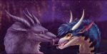  &lt;3 absurd_res dragon duo female feral fluffy hi_res kissing male male/female reptile romantic scale scalie western_dragon ych_(character) 