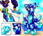  absurd_res canid canine fox goo_(disambiguation) goo_transformation hi_res how2101 inflatable inflation latex_transformation male mammal multi_tail pool_(disambiguation) pool_toy rubber rubber_creature solo toy transformation ych_(character) 