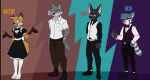  2025 :< ailurid angry anthro arm_tuft balthy_(suitedwolfie) bat belt belt_buckle big_tail black_body black_bottomwear black_bow_tie black_clothing black_footwear black_fur black_pants black_shirt black_shoes black_topwear blue_body blue_eyes blue_fur bored bottomwear bow_ribbon bow_tie brown_body brown_bottomwear brown_clothing brown_fur brown_nose brown_pants buckle button_(fastener) cain_(suitedwolfie) canid canine canis cellphone character_name cheek_tuft clock clothing collared_shirt curious digital_drawing_(artwork) digital_media_(artwork) digitigrade dipstick_ears ear_markings ears_up elbow_tuft electronics english_text eyebrow_through_hair eyebrows eyewear facial_tuft fangs fist footwear fox fur gesture glasses gloves_(marking) gold_glasses gold_watch grey_body grey_inner_ear group hair hand_in_pocket hand_on_hip happy head_tuft hi_res holding_object human inner_ear_fluff k_(suitedwolfie) legwear looking_at_object looking_at_phone looking_at_viewer maid_uniform male mammal markings model_sheet multicolored_body multicolored_ears multicolored_fur necktie obscured_text open_mouth orange_body orange_fur pants phone pink_eyes pink_inner_ear pink_sclera plantigrade pockets purple_bow_tie raised_eyebrow red_eyes red_fox red_panda reid_(suitedwolfie) shirt shirt_pocket shrug simple_background smartphone socks standing striped_body striped_fur striped_markings striped_tail stripes suit suitedwolfie tail tail_down tail_markings tail_tuft teeth text thigh_highs topwear translucent translucent_hair true_fox tuft two_tone_body two_tone_fur uniform watch white_body white_clothing white_eyes white_footwear white_fur white_necktie white_shirt white_socks white_suit white_topwear wolf wristwatch 