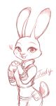  &lt;3 2020 anthro blush buckteeth chu_twst disney english_text female fur hi_res judy_hopps lagomorph leporid looking_at_viewer mammal open_mouth open_smile portrait rabbit simple_background sketch smile teeth text white_background zootopia 