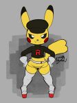 anthro boots clothed clothing crop_top eyelashes female female_anthro flat_chested footwear generation_1_pokemon gloves grunt_(pokemon) hand_on_hip handwear hat headgear headwear hi_res high_heels legwear micro_panties midriff nintendo panties pikachu platform_footwear platform_heels pokemon pokemon_(species) red_cheeks rocket_grunt shirt shoes signature skimpy smile solo sweater team_rocket thigh_boots thigh_highs topwear turtleneck underwear wayesh wide_hips yellow_body