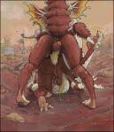 3_fingers 3_toes 4_arms anal anal_orgasm anal_penetration anthro anus arthropod arthropod_abdomen ass_up balls black_border bodily_fluids border building butt colored_cum cum cum_while_penetrated digital_media_(artwork) duo ejaculation erection exoskeleton feet fingers flag flag_(object) frill_(anatomy) genital_fluids genitals gromdrawing hands-free helldivers holding_leg hunter_(helldivers) insect male male/male male_penetrated male_penetrating male_penetrating_male membrane_(anatomy) multi_arm multi_limb nude orgasm penetration penis satellite_dish sex terminid thick_thighs toes unusual_anatomy unusual_bodily_fluids unusual_cum unusual_genital_fluids unusual_genitalia unusual_penis wide_hips