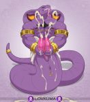  2020 abs animal_genitalia animal_penis anthro anus apode arbok armlet biceps big_penis bodily_fluids bracelet cum cum_on_self cumshot digital_media_(artwork) draconcopode ejaculation erection eyes_closed fangs fingers genital_fluids genitals hemipenes hi_res jewelry looking_pleasured lovkuma male masturbation multi_genitalia multi_penis muscular naga nintendo nipple_piercing nipples pecs penile penile_masturbation penis piercing pok&eacute;mon pok&eacute;mon_(species) reptile scalie serpentine simple_background smile snake snake_hood solo tongue tongue_out video_games 