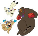  1998 3_toes absurd_res anthro badge bear big_feet black_body blue_clothing blue_gloves blue_handwear blue_nose brown_body canid canine canis cheek_tuft claws clothing coal_(salt_lake_city_2002) copper_(salt_lake_city_2002) coyote eyewear eyewear_on_head facial_tuft feet female female_anthro gloves goggles goggles_on_head handwear happy hare hi_res huge_feet hyper hyper_feet id_tag jewelry lagomorph leporid long_tail male male_anthro mammal necklace official_art open_mouth pawpads pink_nose powder_(salt_lake_city_2002) red_clothing red_gloves red_handwear scut_tail short_tail size_difference smile snowshoe_hare steve_small_(artist) tail tan_body teeth tipped_ears toe_claws toes tongue tuft whiskers white_body winter_gloves 