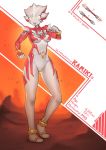  1girl alien breasts character_age character_name clenched_hands english_commentary highres looking_ahead medium_breasts meen no_humans orange_eyes original solo tokusatsu ultra_series 