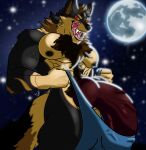 abs ambiguous_fluids animal_genitalia animal_penis anthro armpit_hair balls bared_teeth big_balls big_penis bodily bodily_fluids body_hair bulge canid canine canine_genitalia canine_penis canis chest_hair clothing genitals growth hairy hi_res huge_balls huge_penis hyper hyper_genitalia jockstrap knot knotted_penis male male/male mammal muscular musk mythological_canine mythological_creature mythology nipples north_husky penis saliva saliva_string size_difference solo teeth underwear unknown_species vein veiny_penis werecanid werecanine werecreature werewolf zoka(north_husky)