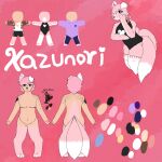 3_tails animal_humanoid anthro arm_tattoo blue_eyes canid canid_humanoid canine canine_humanoid chest_tattoo cleavage_cutout clothing cutout floppy_ears fluffy fluffy_tail fox fox_humanoid fur humanoid kazunori_shiyuki kitsune_youkai legwear male mammal mammal_humanoid monochrome multi_tail multicolored_body multicolored_fur mythological_creature mythology pawpads pink_and_white pink_body pink_fur sakurakitzune solo star stockings sweater tail tattoo topwear trans_(lore) trans_man_(lore) two_tone_body two_tone_fur white_body white_fur