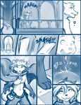  2020 ? anthro barefoot breaking_and_entering canid canine canis cape clothing clovis_(twokinds) comic conditional_dnp dialogue entering fox hybrid keidran magic male mammal opening_door property_damage ring running sketch smile smirk smug solo surprise sythe_(twokinds) tom_fischbach topless_male twokinds webcomic wolf 