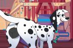  101_dalmatian_street 101_dalmatians 3:2 absurd_res canid canine canis dalmatian delilah_(101_dalmatians) disney domestic_dog female feral genitals hi_res hypergal mammal presenting presenting_pussy pussy solo thick_thighs 