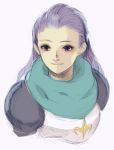 1boy armor breath_of_fire breath_of_fire_iii highres kannoaki looking_at_viewer purple_hair simple_background solo teepo white_background 