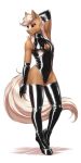 1:2 anthro breasts clothing epona_(horseplayinflatables) equid equine female handwear hi_res horse legwear long_tail mammal myke_greywolf one-piece_swimsuit rubber small_breasts solo standing swimwear 