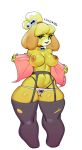  animal_crossing anthro breasts canid canine canis domestic_dog female hi_res isabelle_(animal_crossing) lycoris mammal nintendo solo video_games 