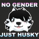  1:1 ambiguous_gender anthro black_body black_eyeshadow black_fur black_hair blue_eyes canid canine canis domestic_dog emo_hair emo_haircut english_text eyeshadow fluffy fur hair husky makeup male mammal matixcs nordic_sled_dog piercing rivey_ravenheart solo spitz text tongue tongue_out trans_(lore) white_body white_fur 