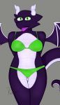  absurd_res anthro bodily_fluids bra breasts clothed clothing dragon ender_dragon female genital_fluids hi_res horn hypixel hypixel_skyblock kamie minecraft panties pussy_juice scalie solo underwear video_games young_dragon 