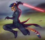  anthro cheetah clothed clothing felid feline lightsaber male mammal melee_weapon rexwind solo star_wars weapon 