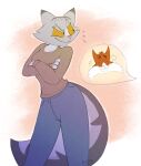 2025 annoyed anthro blue_bottomwear blue_clothing blue_pants bottomwear clothed clothed_female clothing crossed_arms dialogue digital_media_(artwork) domestic_cat duo felid feline felis female flat_colors fluffy fluffy_tail funny_face fur grey_body grey_fur happy hi_res husband husband_and_wife light_body light_fur looking_at_another looking_at_partner love male male/female mammal markings married_couple mature_anthro mature_female mature_male multicolored_body multicolored_fur orange_background orange_eyes pants pink_nose pinkish-cat pose rachel_miller_(pinkish-cat) red_body red_fur romantic romantic_couple simple_background smile smirk speech_bubble spots standing striped_body striped_fur striped_markings striped_tail stripes sweater tabby_fur tail tail_markings toony topwear turtleneck white_cheeks white_face white_markings wide_hips wife winston_miller_(pinkish-cat)