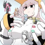  6+girls black_eyes blonde_hair blue_hair blue_skin blush_stickers braid braided_twintails breasts brown_hair colored_skin commentary drago_(kasugai_(de-tteiu)) drooling eleki_(kasugai_(de-tteiu)) fewer_digits giant giantess grey_hair grey_skin huge_breasts ice_(kasugai_(de-tteiu)) kasugai_(de-tteiu) makhia_(kasugai_(de-tteiu)) multiple_girls personification pink_skin pokemon red_hair regice regidrago regieleki regigigas regirock registeel rock_(kasugai_(de-tteiu)) sidelocks standing_on_another's_chest standing_on_another's_hand standing_on_person steel_(kasugai_(de-tteiu)) trembling twintails two_side_up white_hair yellow_skin |_| 