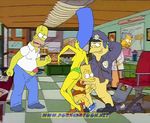  bart_simpson chief_wiggum homer_simpson marge_simpson the_simpsons 