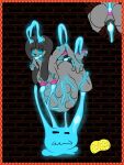 3_toes 4_fingers abdominal_bulge anal anthro anus bioluminescence blue_eyes blue_slime breast_bulge breast_pregnancy cheek_bulge domestic_cat duo ear_penetration feet felid feline felis female fingers fur genitals glowing glowing_genitalia glowing_pawpads goo_creature grey_body grey_fur hair hi_res hyper hyper_pregnancy long_hair mammal nipple_fetish nipple_penetration nipple_play nipples ovipositor pawpads penetrating_nose penetration petting plump_labia pregnant puffy_anus restrained restrained_by_tentacles sex spongefucker69 suvrock tentacle_between_legs tentacle_between_toes tentacle_ovipositor tentacle_sex tentacles toes unusual_pregnancy vaginal vulva