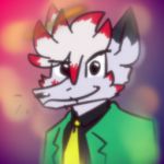  1:1 anthro arctic_fox aureola bloom blurred_background bokeh canid canine clothing fennec fox fur gradient_background green_clothing hair low_res male mammal phol phol_(character) simple_background simple_coloring simple_eyes simple_shading solo white_body white_fur white_hair 