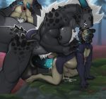  anthro balls conditional_dnp dark-tojo genitals hi_res humanoid_genitalia humanoid_penis lindserton male penis scalie size_difference tojo_the_thief 