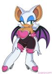  anthro armor bat_wings breastplate breasts chiropteran cleavage clothed clothing curvy_figure female footwear gloves hair handwear hi_res high_heeled_boots high_heels hourglass_figure mammal membrane_(anatomy) membranous_wings omegasunburst rouge_the_bat shoes solo sonic_the_hedgehog_(series) tight_clothing white_hair wings 