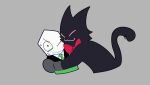  >_< 2boys :3 animal_costume animal_ears animated animated_gif arms_up black_poncho black_tail blush bow bowtie cat_costume cat_ears cat_mike_(deltarune) cheek-to-cheek closed_mouth collared_shirt colored_lineart commentary cropped_torso deltarune embarrassed english_commentary fafameow flat_color gloves green_eyes green_gloves green_necktie green_pippins green_poncho grey_background happy heads_together heterochromia highres hug hug_from_side looking_at_another looking_to_the_side looping_animation male_focus multiple_boys necktie nuzzle one_eye_closed open_mouth pink_eyes pippins_(deltarune) pushing_away red_bow red_bowtie rejection sad shadowguy_(deltarune) shirt sideways_glance simple_background solid_eyes striped_blush sweat tail_mouth utdr_(toby_fox) wavy_mouth white_mouth white_shirt wing_collar yellow_eyes 