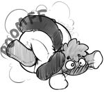  2025 ambiguous_gender animate_inanimate anthro big_diaper blush blush_lines clean_diaper clothed clothing diaper diaper_only diaper_puff domestic_cat featureless_feet featureless_hands feet felid feline felis floppy_(hypnotoyskylar) floppy_ears full-length_portrait greyscale head_tuft hi_res huge_diaper hybrid lagomorph leporid living_plushie ludis-luteo lying mammal monochrome on_front plushie portrait rabbit signature simple_background solo sound_effects tail three-quarter_view topless tuft wearing_diaper white_background wide_eyed 