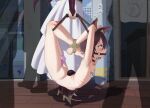  2girls absurdres anal anal_object_insertion animal_collar animal_ears ass ball_gag bell blue_eyes brown_hair carrying collar commentary_request commission completely_nude dildo flat_chest fox_ears fox_girl fox_tail gag gagged hair_over_one_eye highres hogtie_carry jingle_bell masamika10086 multiple_girls nipple_tag nipples nude object_insertion one_eye_covered original petite pixiv_commission ribs rolling_eyes safety_pin_piercing sex_toy short_hair solo_focus stomach_bulge suspension tail vaginal vaginal_object_insertion variant_set wiffle_gag 