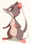  2020 ambiguous_gender anthro blue_eyes cheek_tuft chest_tuft facial_tuft featureless_crotch full-length_portrait fur grey_body grey_fur hi_res mammal mouse murid murine nude pink_nose portrait rodent simple_background solo standing tohupo tuft whiskers white_background 
