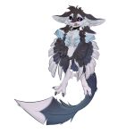  1:1 2026 3_fingers 3_toes 4_ears 5_fingers alpha_channel ambiguous_gender anthro avali avian big_ears big_tail biped bird black_body black_claws black_feathers black_finger_claws black_fur black_sclera black_toe_claws blep blue_body blue_hands cheek_tuft chest_tuft chibi claws colored countershading dangling digital_drawing_(artwork) digital_media_(artwork) digitigrade disembodied_hand duo eyebrows eyelashes faceless_ambiguous faceless_character facial_tuft feathered_wings feathers feet finger_claws fingers floating floating_hands fluffy forked_tongue front_view full-length_portrait fur fyr_(fenrir784) glistening grabbing grey_body hair hand_on_chest hi_res holding_another holding_character inner_ear_fluff licking licking_lips licking_own_lips long_tail looking_at_viewer maleherm_(lore) markings midair multi_ear multicolored_body multicolored_tail nude outline parazari paws pink_tongue portrait purple_eyes self_lick shaded simple_background simple_shading smile solo_focus spread_toes tail tail_feathers toe_claws toes tongue tongue_out transparent_background tuft tufted_fur white_body white_feathers white_fur white_outline winged_arms wings ych_(character) 